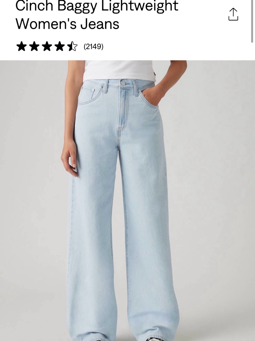 Levi's Light Wash Baggy Women's Jeans